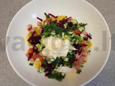 Burokėlių sriuba su majonezu beržo sultyse Žingsnis 8