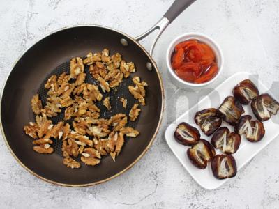 PP saldainiai iš pupelių su džiovintais vaisiais ir riešutais Žingsnis 3