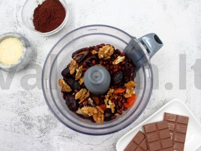 PP saldainiai iš pupelių su džiovintais vaisiais ir riešutais Žingsnis 4