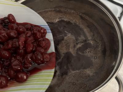 Vyšnių kompotas su cinamonu Žingsnis 4