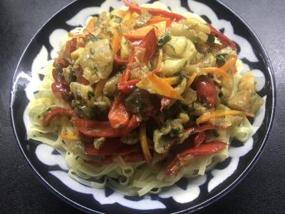 Nudų su daržovėmis, prieskoniais ir žolelėmis Žingsnis 7