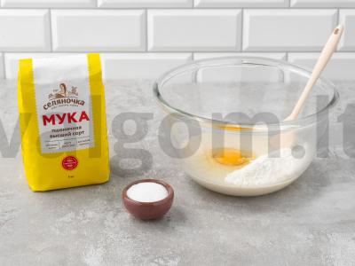 Rulėtas „Kosička“ su aguonomis be tešlos Žingsnis 1