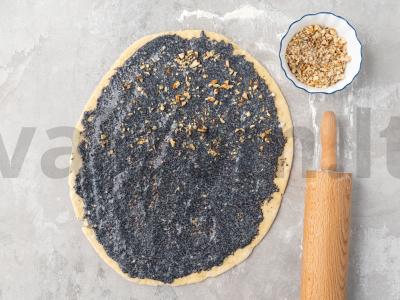 Rulėtas „Kosička“ su aguonomis be tešlos Žingsnis 5