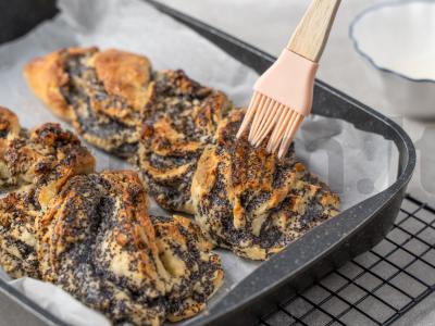 Rulėtas „Kosička“ su aguonomis be tešlos Žingsnis 8