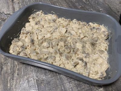 Jūlienas su vištiena ir pievagrybiais su muskato riešutu Žingsnis 9