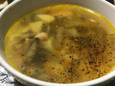 Sriuba su pievagrybiais ir vištiena pagrindine nuotrauka