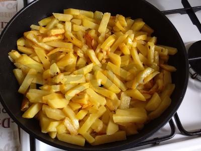 Kepta bulvė su žaliu svogūnu Žingsnis 5