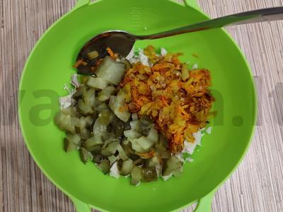 Salotas „Obžorka“ su vištiena ir daržovėmis Žingsnis 5