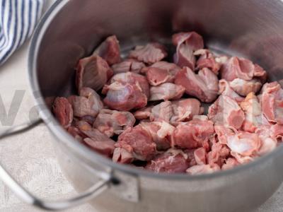 Ryžiai su vištienos skrandžiais Žingsnis 1