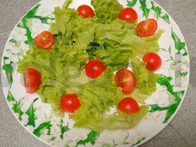 Salotas su langustinomis, apelsinu ir česnako-citrinų padažu Žingsnis 2