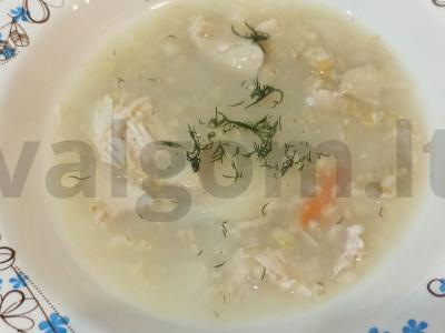 Vištienos sriuba su avižomis pagrindine nuotrauka