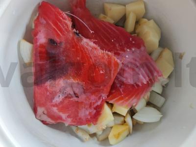 Žuvienė su jūros kopūstais ir lašišos pilvukais Žingsnis 4