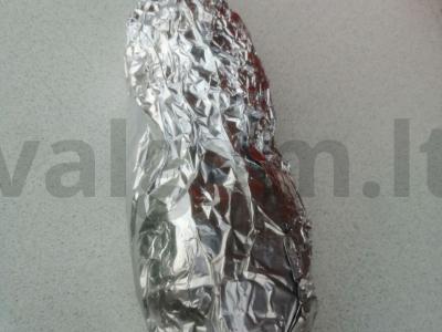 Bulvytė su šonine ant anglių Žingsnis 5