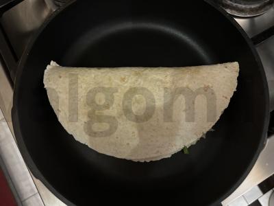 Tortilija su upėtakiu ir špinatais Žingsnis 4