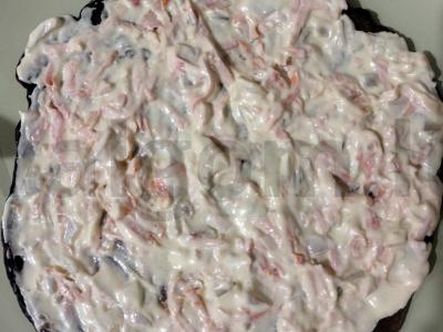 Švelnus kepenėlių tortas su česnaku Žingsnis 8