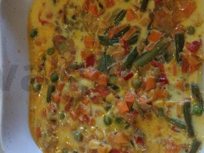 Skani frittata su daržovių mišiniu ir sūriu Žingsnis 4