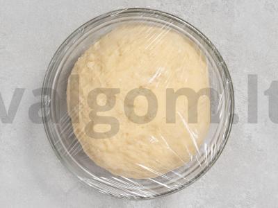 Smėliniai sausainiai su šokoladiniu glajumi Žingsnis 4