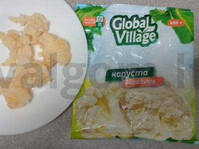 Tortilija su žiedine kopūstu, kukurūzais ir sūriu Žingsnis 1