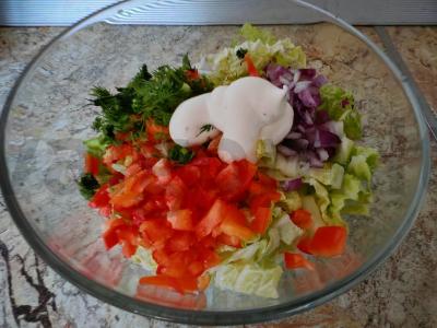 Vitaminų salotos su grietine Žingsnis 9