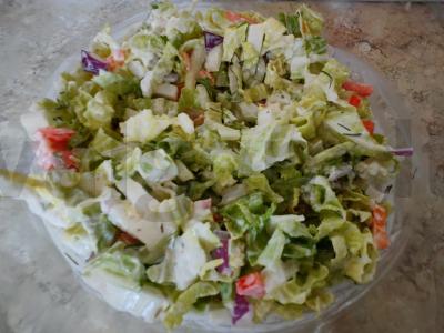 Vitaminų salotos su grietine Žingsnis 11