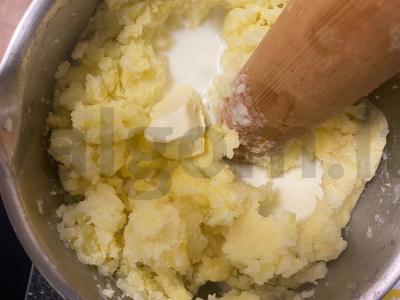 Skaniausias bulvių košė su sūdyta raudona žuvimi Žingsnis 3