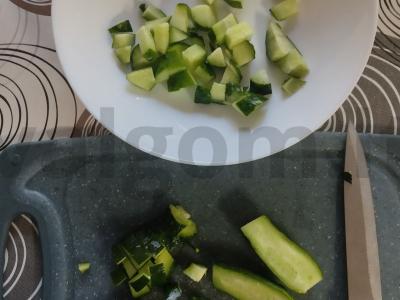 Salotos su virta jautienos liežuviu „Protas atimtas“ Žingsnis 2