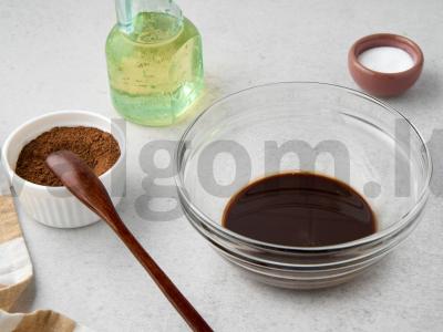 Vaisių trifle su šokoladu ir varškės sūriu Žingsnis 1