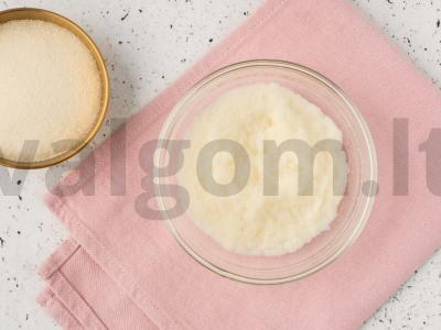 Citrininė panna cotta su apelsinų želė Žingsnis 1