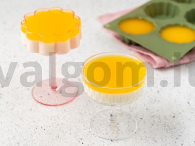 Citrininė panna cotta su apelsinų želė Žingsnis 8