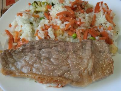 Jautienos steikas su ryžių ir daržovių garnyru Žingsnis 8