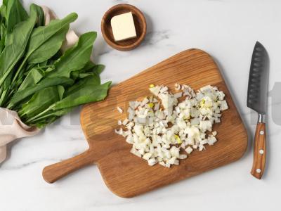 Žaliosios šaltibarščiai su rūgštynėmis Žingsnis 3