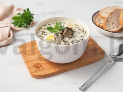 Žaliosios šaltibarščiai su rūgštynėmis pagrindine nuotrauka