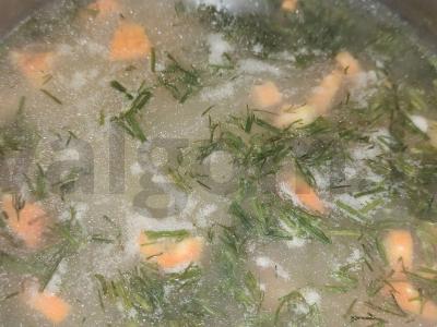 Vištienos krūtinėlės ryžių sriuba su žaliais karčiojo pasta Žingsnis 7