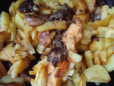 Keptas bulves su miško grybais ir krapais Žingsnis 5