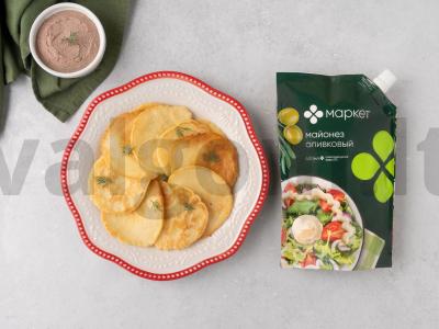 Nesaldžios blynai su majonezu pagrindine nuotrauka