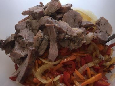 Funchosa su kiauliena, daržovėmis ir terijaki padažu Žingsnis 8