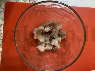 Porcinė „Burokėliai šubėje“ kubeliais Žingsnis 1