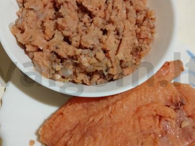 Lašišų kotletai su sūriu Žingsnis 1