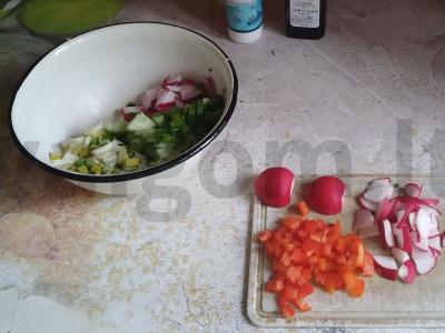 Salotas „Lengva džiaugsmas“ Žingsnis 1