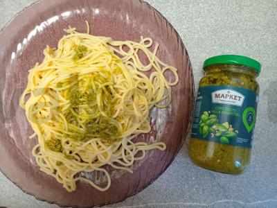 Spagečiai su pesto padažu ir parmezanu Žingsnis 2