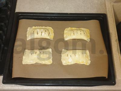 Sluoksniuoti pyragėliai su obuoliu ir varške Žingsnis 4