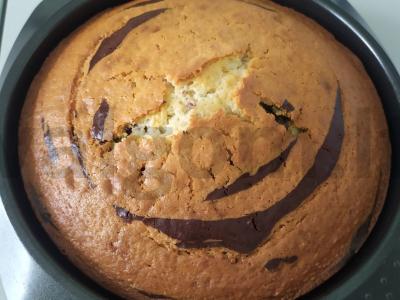 Zebro pyragas su grietine Žingsnis 9