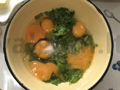 Sultingas omletas su kalendra Žingsnis 2