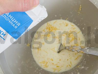 Kiaušinis su vištienos krūtinėlėmis, sūriu ir brokoliais Žingsnis 4