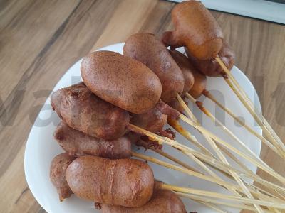 Dešrelės tešloje ant pagaliukų Žingsnis 6