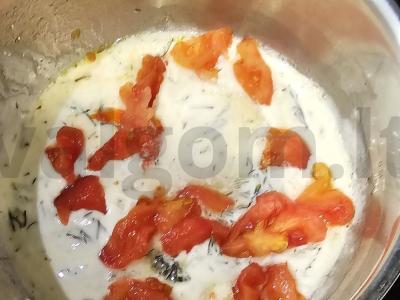 Spagečiai su upėtakiu ir krevetėmis Žingsnis 2