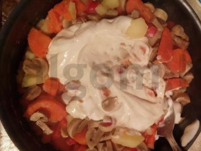 Daržovių tyrė grietinės ir garstyčių padaže Žingsnis 15