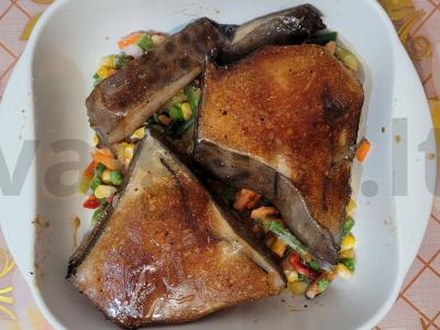 Žuvinė ant daržovių pagalvėlės orkaitėje Žingsnis 3