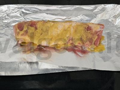 Kiaulienos šonkauliai su garstyčiomis ir grybais Žingsnis 3