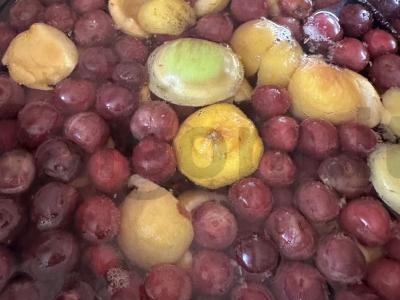 Vaisių kompotas su mėtomis ir citrina Žingsnis 4